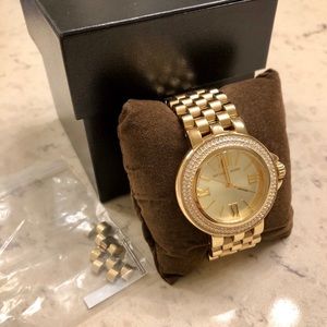 Michael Kors Lucy MK3185 Gold Watch with Crystal